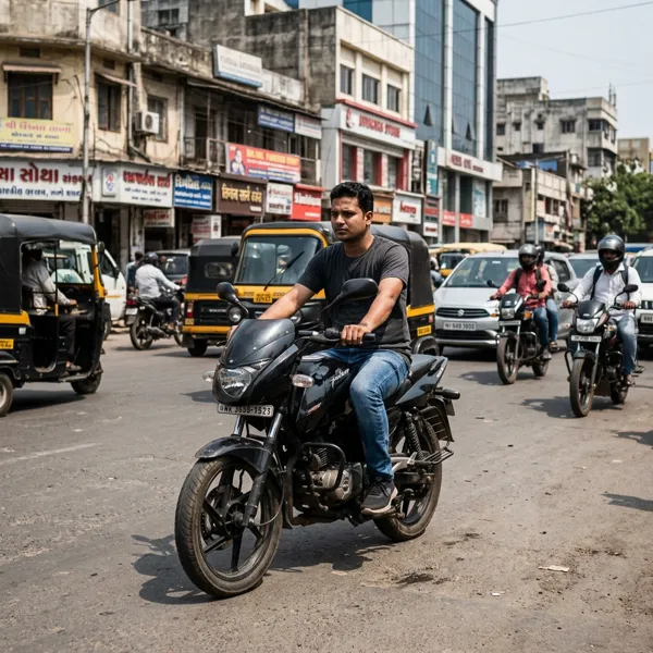 Riding without a helmet